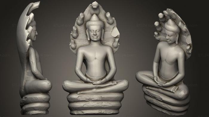 Статуэтки Будда (Будда 13, STKBD_0114) 3D модель для ЧПУ станка
